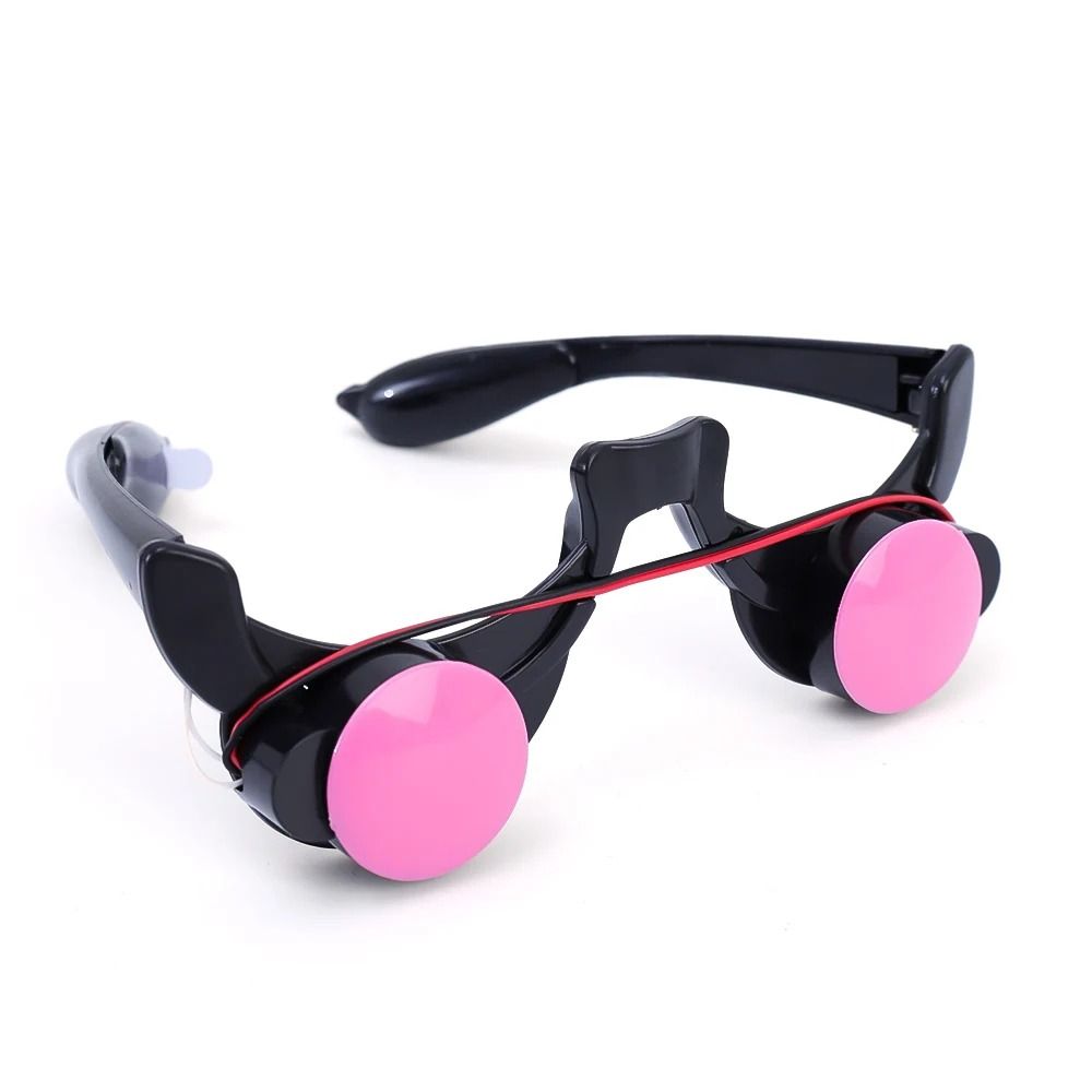 Glow In The Dark Party Glasses - 面白いABS製LEDメガネ。光るマスカレードパーティー用。赤い目玉が特徴。黒と赤の発光メガネ。ハロウィンに最適。