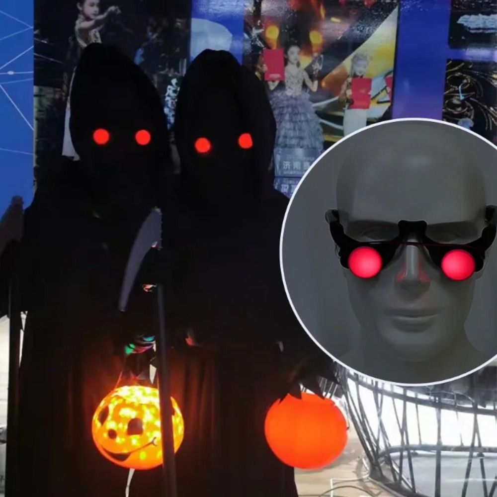 E9 ハロウィーン ホラー 赤い目 メガネ 小道具 面白い個 - Glow In The Dark Party Glasses のレビューと価格