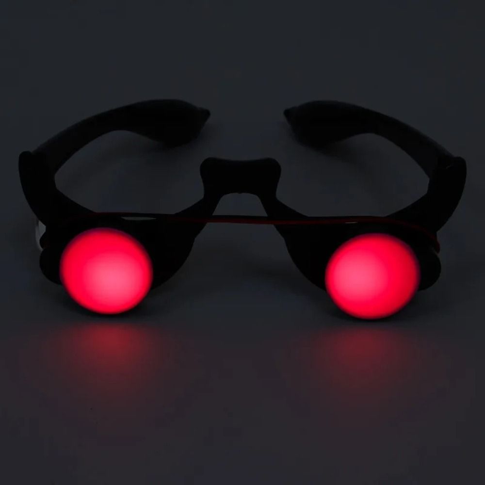 面白いABS製LEDメガネ。光るマスカレードパーティー用。赤 - Glow In The Dark Party Glasses のレビューと価格