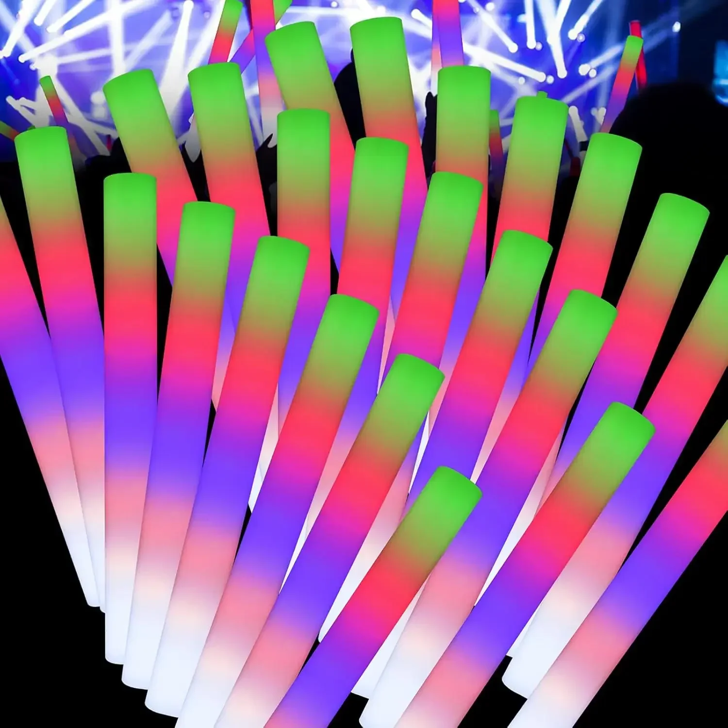 2Z-50個入り LEDフォームグロースティック クリスマス - Flashing Led Foam Sticks Party のレビューと価格
