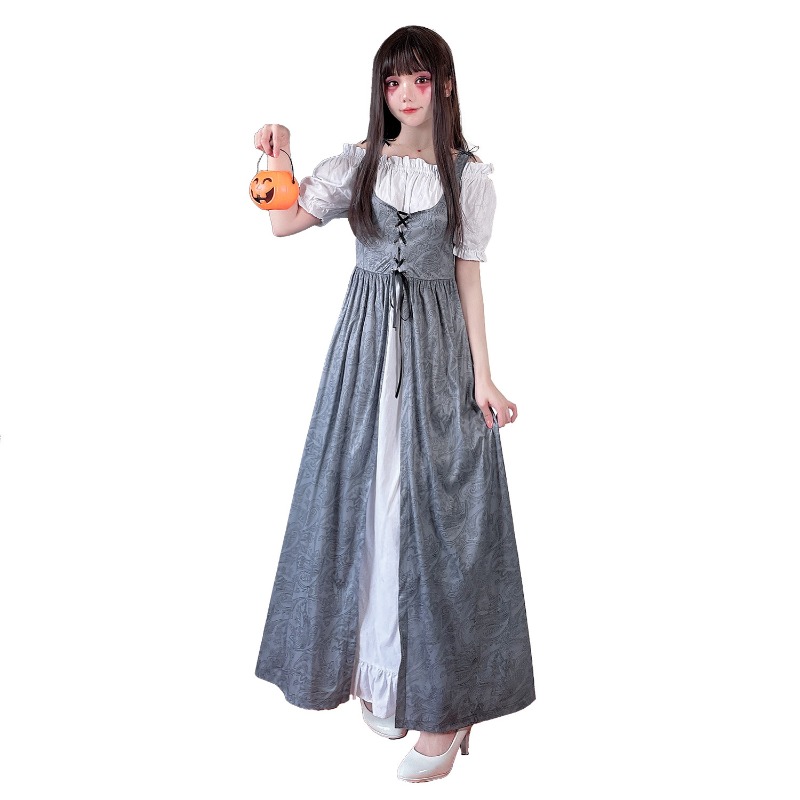 女性用 中世風コスチューム ルネサンス風 オフショルダー ス - Medieval Renaissance Dress Women のレビューと価格