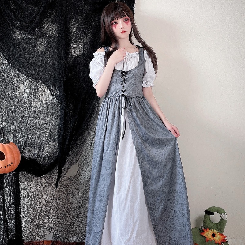 女性用 中世風コスチューム ルネサンス風 オフショルダー ス - Medieval Renaissance Dress Women のレビューと価格