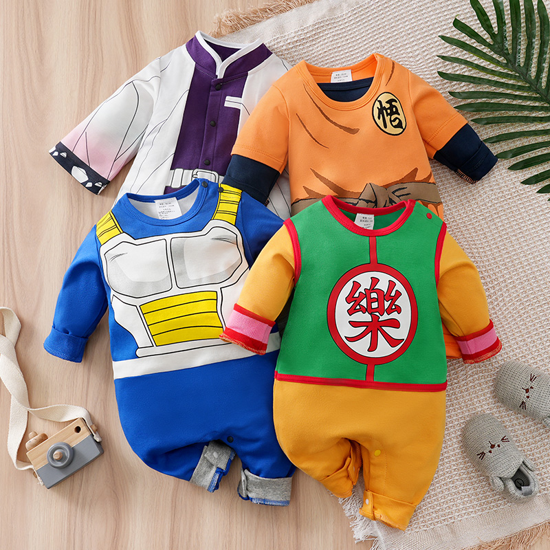 新生児用アニメケープスタイル子供用長袖コットンボディスーツ、 - Spiderman Jumpsuit Kids のレビューと価格