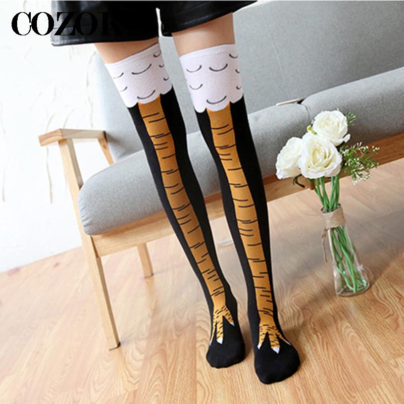 女性用チキンレッグソックス,上質,通気性,3D漫画プリント, - Funny Chicken Leg Socks のレビューと価格