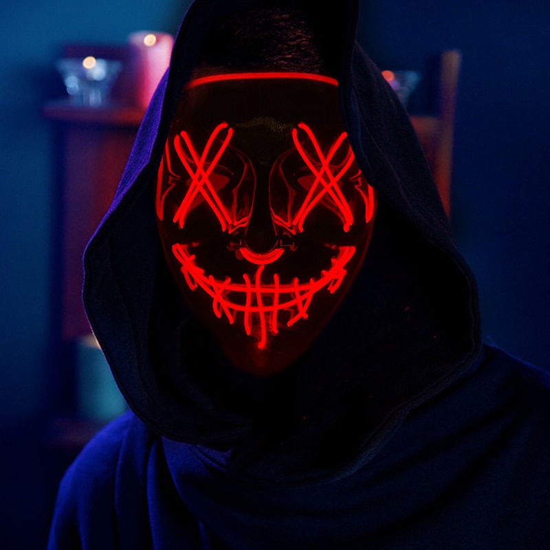 ハロウィーン ネオンLED パージマスク マスカーデパーティ - Led Purge Mask Halloween のレビューと価格